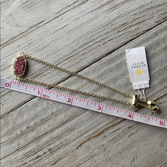 Kendra Scott Elaina Fuschia Druzy Bracelet NEW - Picture 5 of 7